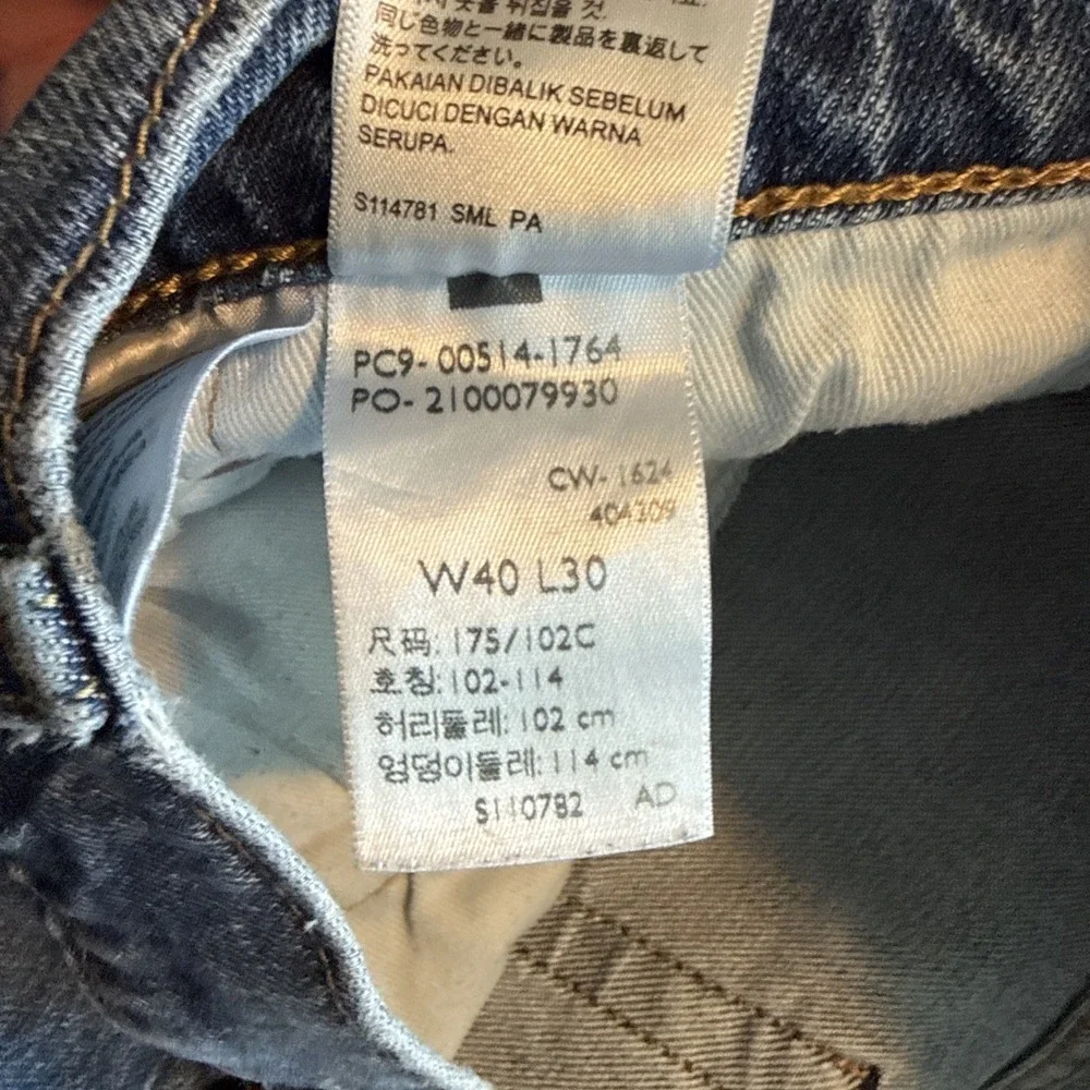 Levi's 514 Premium Big E Jeans Mens 40x 30 Straight Leg Medium Wash